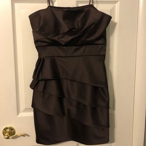 Max & Cleo Strapless semi formal dress
